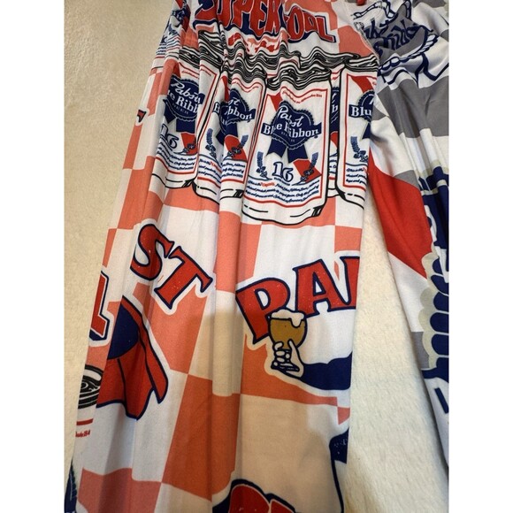 Mens Pajama Pants Lounge Pabst Blue Ribbon Size Small Sleep Jogger Beer Can PBR - Picture 5 of 16
